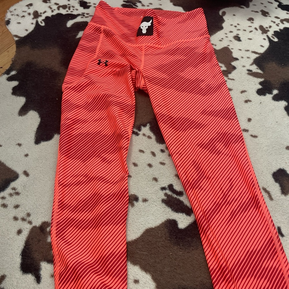 Under Armour Women's Red Striped Leggings